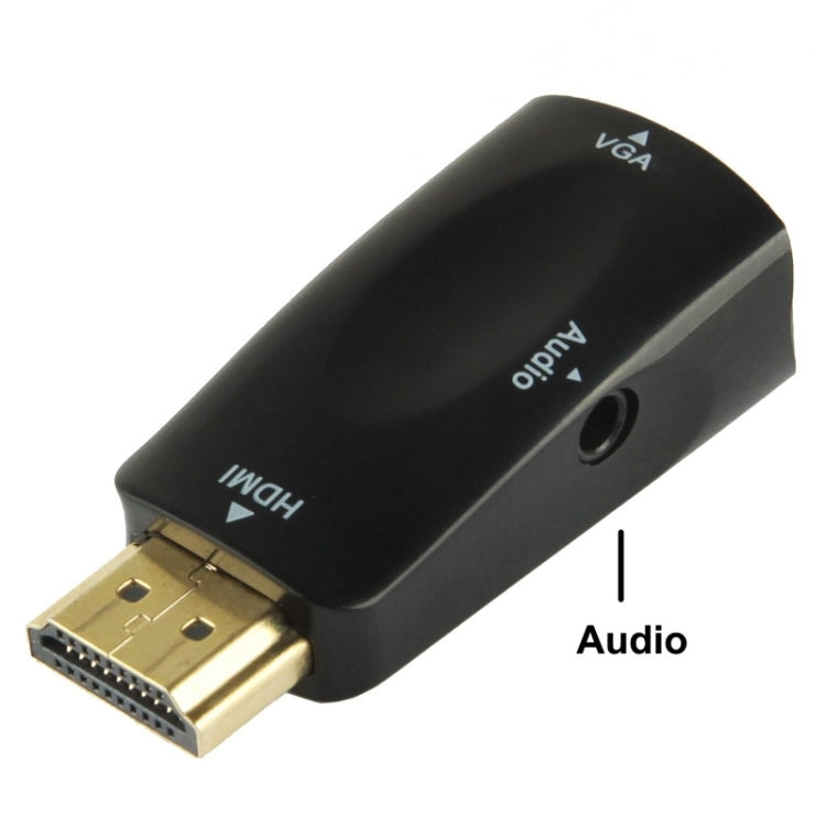 Full HD 1080P HDMI to VGA and Audio Adapter for HDTV / Monitor / Projector, HDMI Male to VGA + Audio (Black), HDMI Male to VGA + Audio (White)