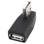 USB 2.0 AM to AF Adapter with 90 Degree Angle, Support OTG Function, 90 Degree Lelf Angled, 90 Degree Right Angled