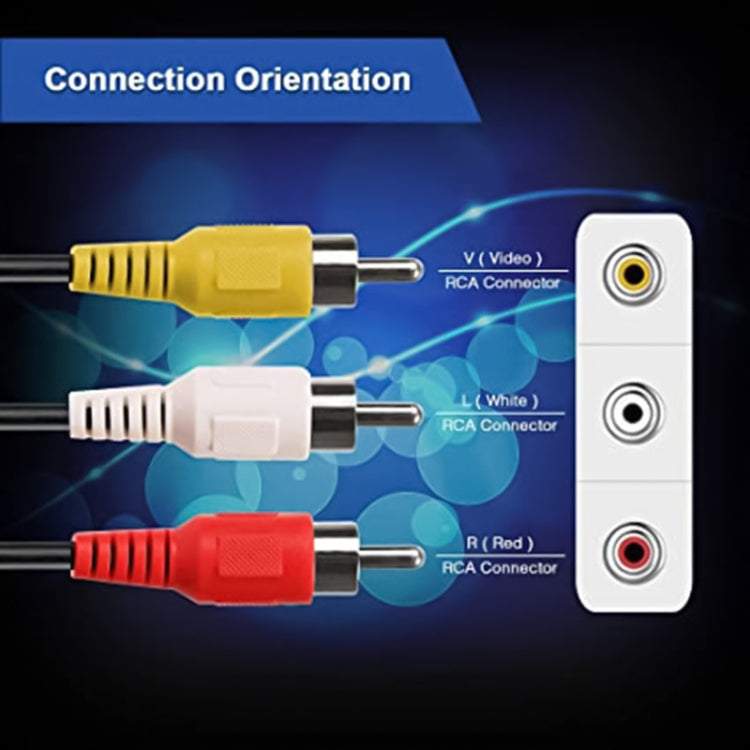 3.5mm Male Stereo Jack to 3 Male RCA Plugs Cable, Length: 75cm