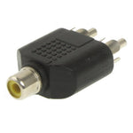 RCA Female to 2 RCA Male Adapter, 2 RCA Male to 1 RCA Female