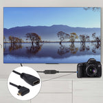 17cm 90 Degree Micro HDMI Right-toward Male to HDMI Female Cable Adapter, Right Angle, Length: 17cm