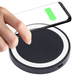 Universal QI Standard Round Wireless Charging Pad (White + Red), Black + White, White + Black, White, Grey+Black, White + Red