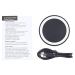 Universal QI Standard Round Wireless Charging Pad (White + Red), Black + White, White + Black, White, Grey+Black, White + Red