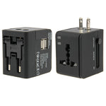 International 2.1A 2-USB EU / AU / UK / US Plug Travel Universal Adaptor, 2.1A