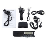 8GB Digital Voice Recorder Dictaphone MP3 Player, Support Telephone recording, VOX function, Power supply: 2 x AAA battery(Black)