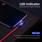 1m 2A Output USB to USB-C / Type-C Nylon Braided Rotate Magnetic Charging Cable, 1m Type-C