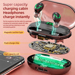 T2 Bluetooth 5.0 TWS Touch Digital Display True Wireless Bluetooth Earphone with Charging Box, T2 (Black)