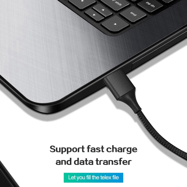 M11 5A USB to USB-C / Type-C Nylon Braided Magnetic Data Cable, Cable Length: 1m, USB-C / Type-C