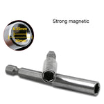 5 PCS 1/4 Electric Batch Head High Magnetism Connecting Rod Pistol Drill Extension Rod Sleeve Fast Turning Joint, Length: 60mm, 60mm Joint