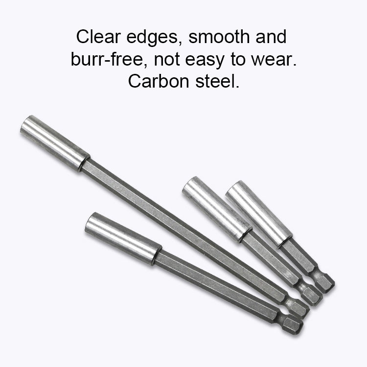 5 PCS 1/4 Electric Batch Head High Magnetism Connecting Rod Pistol Drill Extension Rod Sleeve Fast Turning Joint, Length: 100mm, 100mm Joint