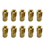10 PCS Three-claw Copper Clamp Nut for Electric Mill Fittings，Bore diameter: 2.0mm, Bore diameter: 2.0mm