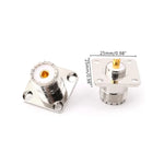 5 PCS UHF SO239 Female Flange Panel Chassis Cover Mount Adapter
