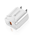 Portable QC3.0 18W USB Port Universal Quick Charging Charger, US Plug, US Plug