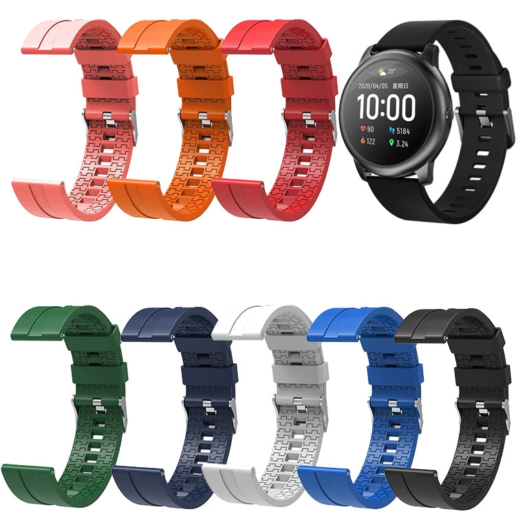 Suitable For Xiaomi Haylou Solar Watch Silicone Strap Length: 21cm, black, white, mazarine, blue, green, orange, red, pink