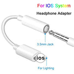 Zs-kl21836 2 PCS 8 Pin to 3.5mm Earphone Adapter Audio Adapter, Support All iOS System
