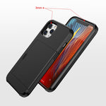 For iPhone 12 5.4 Shockproof Rugged Armor Protective Case with Card Slot, For iPhone 12 mini