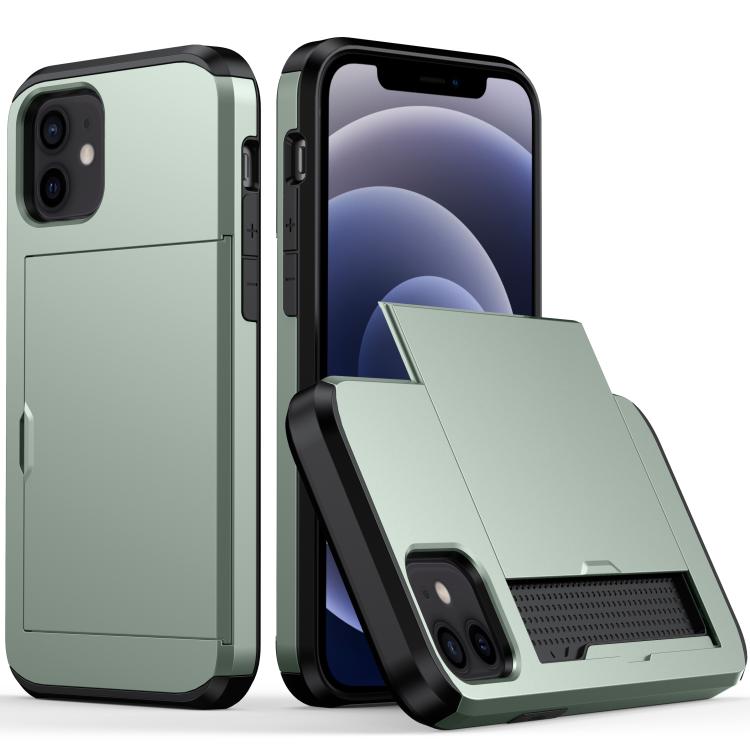 For iPhone 12 5.4 Shockproof Rugged Armor Protective Case with Card Slot, For iPhone 12 mini