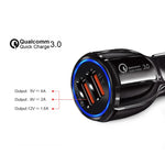 Qc3.0 Dual USB 6A Vehicle Fast Charger / Mobile Phone Tablet Fast Charging, LZ-681 (Black), LZ-681 (White)