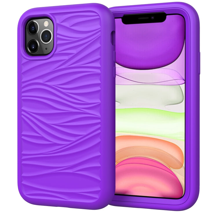 For iPhone 11 Pro Max Wave Pattern 3 in 1 Silicone+PC Shockproof Protective Case, For iPhone 11 Pro Max
