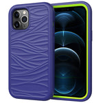 For iPhone 12 Pro Max Wave Pattern 3 in 1 Silicone+PC Shockproof Protective Case, For iPhone 12 Pro Max