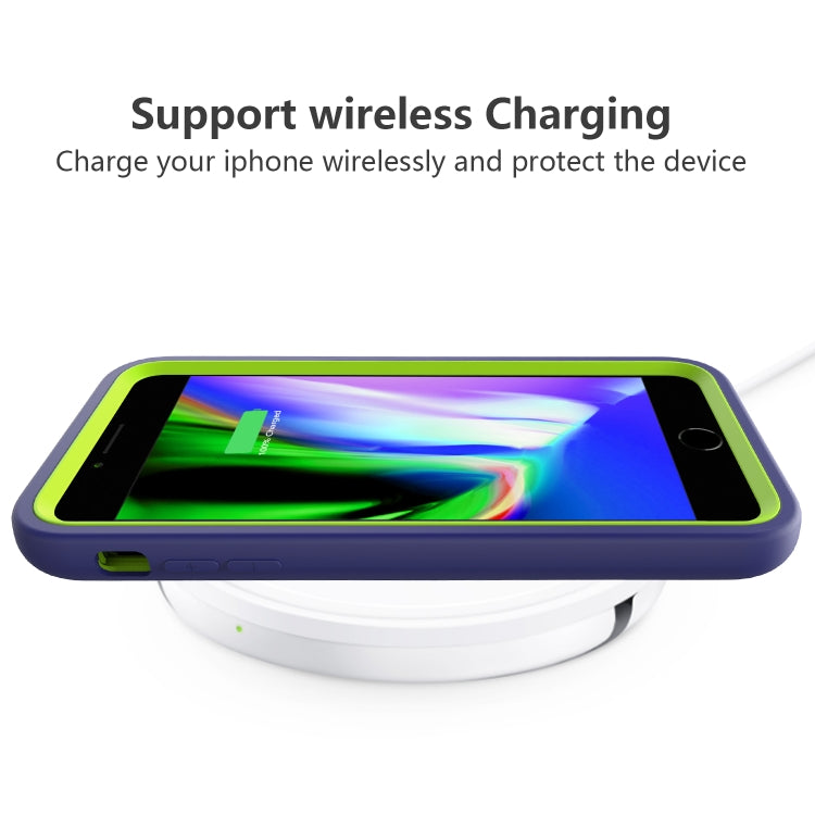 For iPhone 6/7/8G Wave Pattern 3 in 1 Silicone+PC Shockproof Protective Case