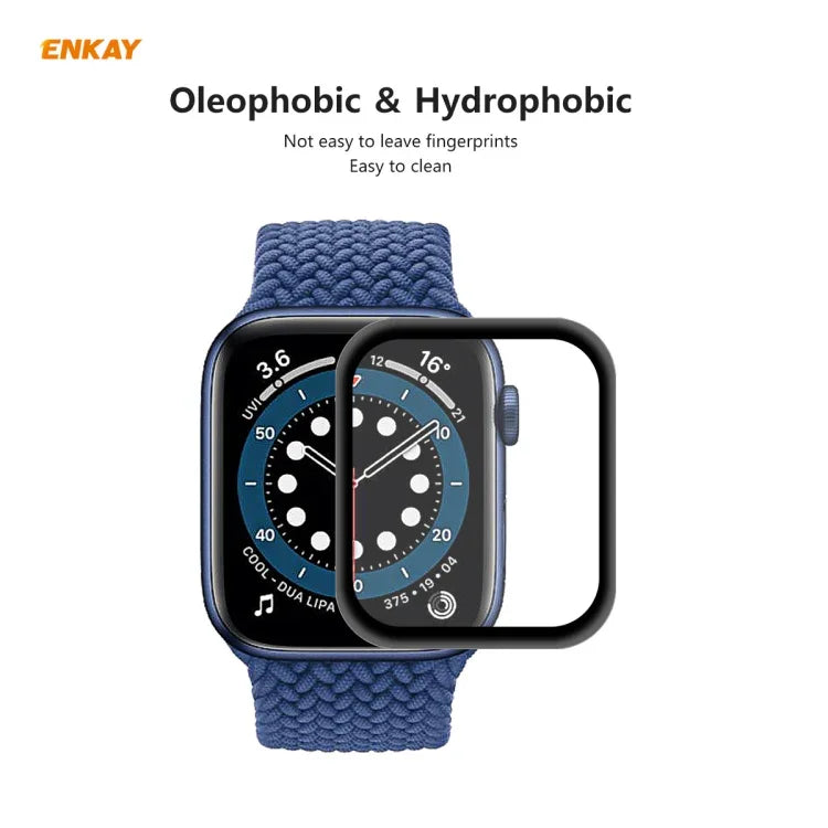 5 PCS For Apple Watch Series 6/5/4/SE 40mm ENKAY Hat-Prince 3D Full Screen PET Curved Hot Bending HD Screen Protector Film, For Apple Watch Series 6/5/4/SE 40mm