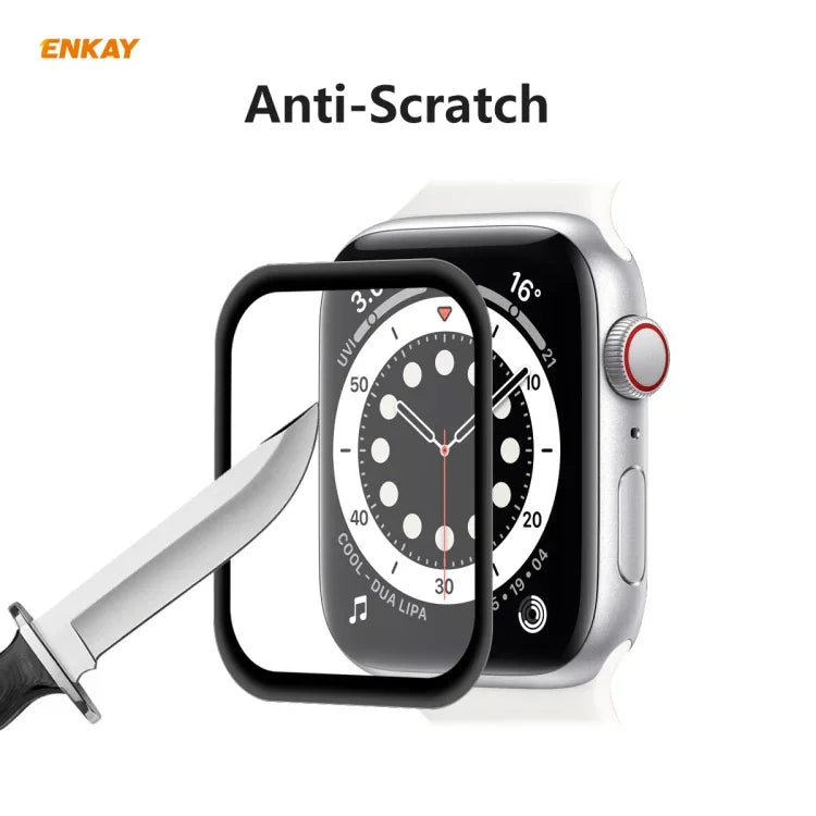 5 PCS For Apple Watch Series 6/5/4/SE 40mm ENKAY Hat-Prince 3D Full Screen PET Curved Hot Bending HD Screen Protector Film, For Apple Watch Series 6/5/4/SE 40mm