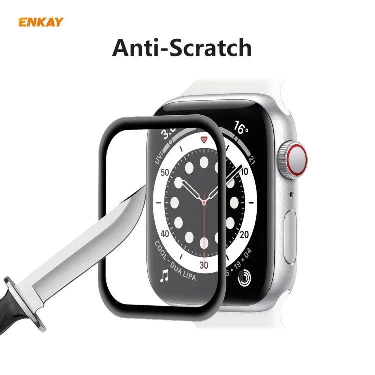 ENKAY Hat-Prince 3D Full Screen Soft PC Edge + PMMA HD Screen Protector Film, For Apple Watch 6/5/4/SE 44mm, For Apple Watch 6/5/4/SE 40mm