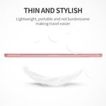 Three-folding Surface Leather Matte TPU Bottom Smart Tablet Case