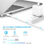 2 in 1 PD3.0 30W USB-C / Type-C Travel Charger with Detachable Foot + PD3.0 3A USB-C / Type-C to USB-C / Type-C Fast Charge Data Cable Set, Cable Length: 1m, EU Plug, 1m EU Plug