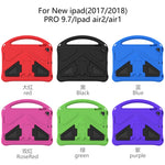 EVA Flat Anti Falling Protective Case Shell with Holder, For iPad Air/Air2/9.7(2018)&(2017), For iPad Pro 9.7