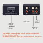 B101 2 In 1 Out (1 In 2 Out) Audio Source Signal Selection Switcher Computer Speaker  RCA Lossless Audio Source Switcher, B101