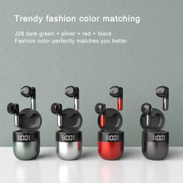 J28 TWS Wireless Bluetooth Earphones LED Digital Display HIFI Music Sport Earphone