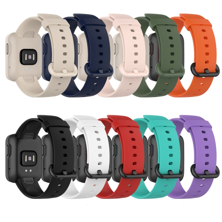 For Xiaomi Watch Mi Watch Lite / Redmi Watch Silicone Sports Wristband, black, white, red, purple, silt color white, pink, orange, army green, teal light, dark blue