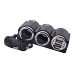 DC 12V / 24V Dual USB Multi Female Car Cigarette Lighter Splitter Socket Adapter Charger Socket Power Adapter / Charger, DC 12V / 24V 2 Socket