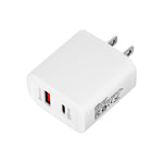 TE-PD01 PD 20W + QC3.0 USB Dual Ports Quick Charger with Indicator Light, US Plug, US Plug