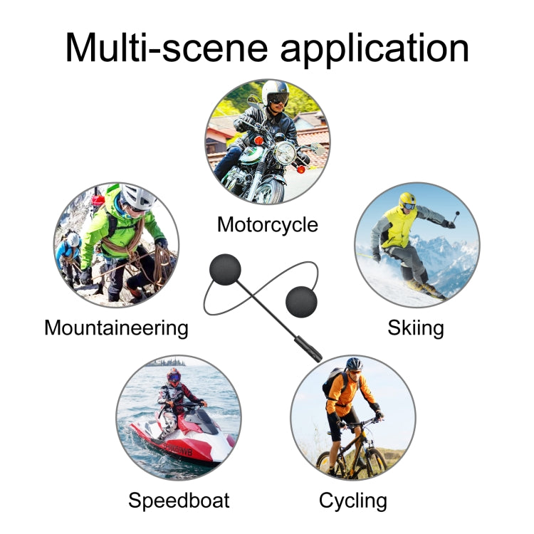 T4 Motorcycle Helmet Bluetooth Headsets BT 5.0 Stereo Automatically Connect to Support SIRI, T4