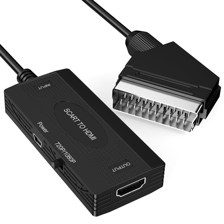 1080P SCART to HDMI Audio Video Converter Adapter, 1080P SCART to HDMI