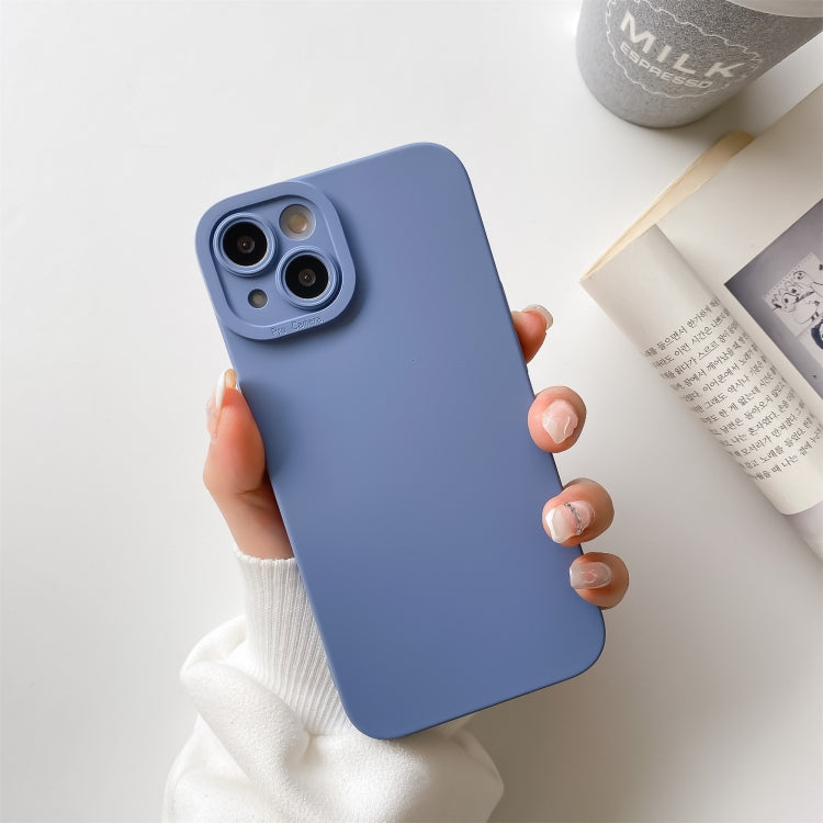 Straight-Edge Solid Color Liquid Silicone Shockproof Full Coverage Protective Case, For iPhone 13 Pro, For iPhone 13 Pro Max, For iPhone 13