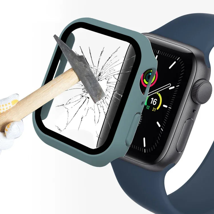 ENKAY Hat-Prince 2 in 1 PC Frame + 9H Tempered Glass Protector Full Coverage Case for Apple Watch Series 7 41mm