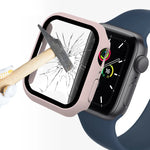 ENKAY Hat-Prince 2 in 1 PC Frame + 9H Tempered Glass Protector Full Coverage Case for Apple Watch Series 7 45mm