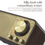 JY-66 Wood Texture Wireless BT5.0 Retro Classic Speaker FM Radio Support TF / U-Disk / AUX
