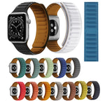 Silicone Magnetic Strap Watchband For Apple Watch Series, 7 41mm / 6&SE&5&4 40mm / 3&2&1 38mm, 7 45mm / 6&SE&5&4 44mm / 3&2&1 42mm