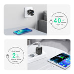 PD25W USB-C / Type-C + QC3.0 USB Dual Ports Fast Charger, US Plug, US Plug