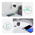 PD25W USB-C / Type-C + QC3.0 USB Dual Ports Fast Charger with USB to Micro USB Data Cable, UK Plug, UK Plug + USB to Micro USB Cable