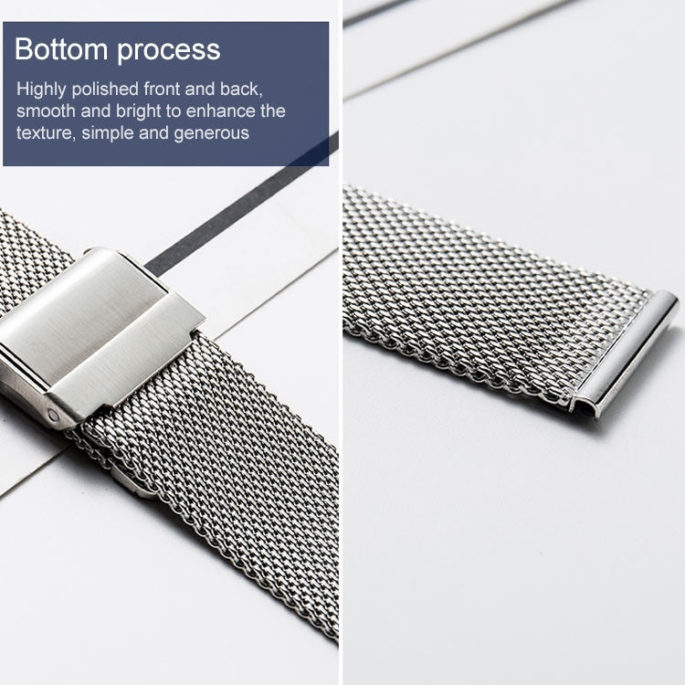 Stainless Steel Milan Double Insurance Buckle Watch Strap, For Huawei Watch GT 3 42mm, For Huawei Watch GT 2 42mm, For Huawei Watch 2, For Huawei Honor Watch ES