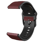 TPU +Lychee Pattern Leather Watch Strap, For Huawei Watch GT Runner / Watch GT 3 46mm, For Huawei Watch GT 3 42mm / Watch GT 2 42mm