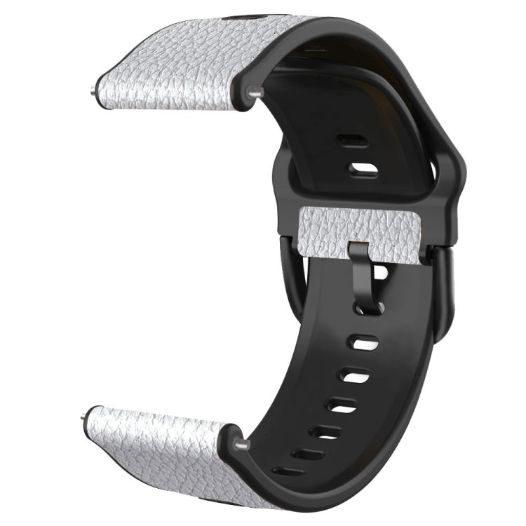 TPU +Lychee Pattern Leather Watch Strap, For Huawei Watch GT Runner / Watch GT 3 46mm, For Huawei Watch GT 3 42mm / Watch GT 2 42mm