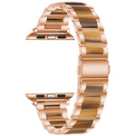 Metal + Resin Watchband For Apple Watch Series, 7 41mm / 6&SE&5&4 40mm / 3&2&1 38mm, 7 45mm / 6&SE&5&4 44mm / 3&2&1 42mm