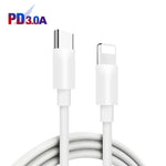 AU-20W PD USB-C / Type-C Travel Charger with USB-C to 8 Pin Data Cable, AU Plug, AU Plug + 1m 8 Pin PD Cable, AU Plug + 2m 8 Pin PD Cable